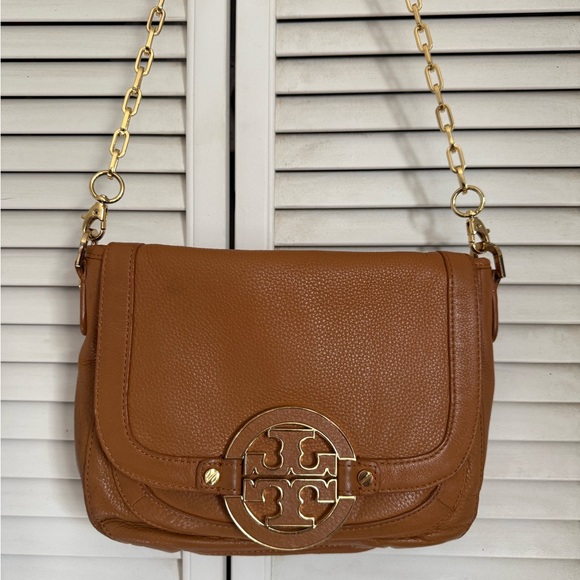 TORY BURCH Saddle bag Camel color GHW - Picture 2 of 7
